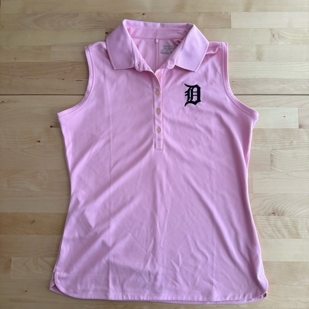 Nike Detroit Tigers Women’s Sleeveless Golf Polo - size medium